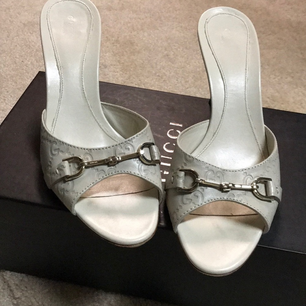 Gucci slide heeled sandals